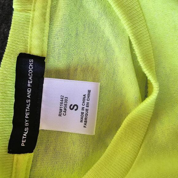 Petals Graphic Long Sleeve T-Shirt - Neon Yellow - Picture 5 of 5